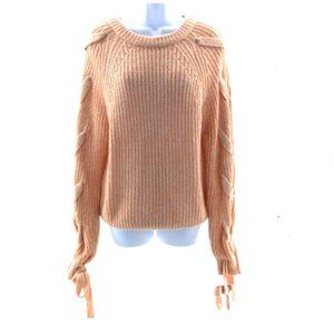 Love Tree   Long Sleeve Pull Over acrylic sweater with arm ties M
